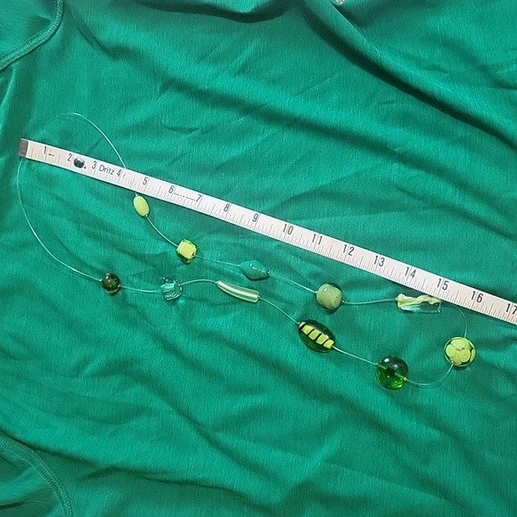 MURANO Glass Necklace. Green shades. - Picture 1 of 4